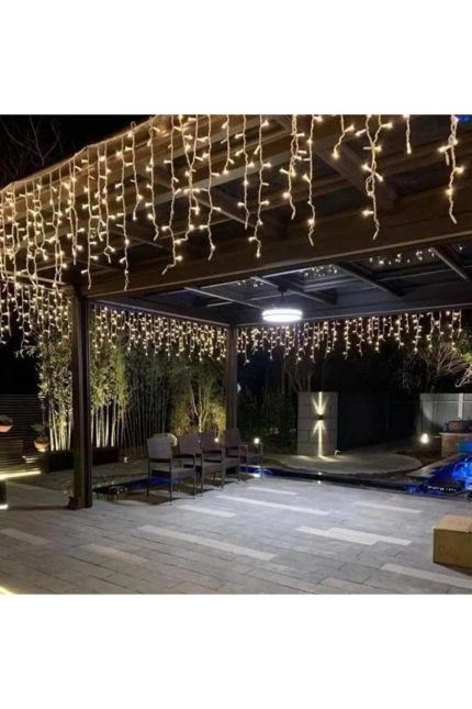 saçak led perde 16 metre dış mekan aydınlatma dekor