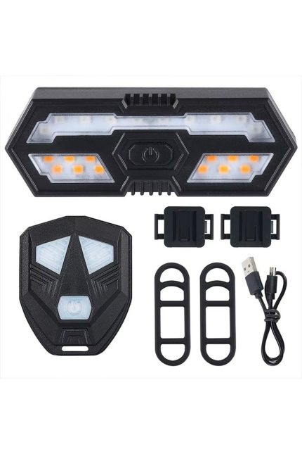 Uzaktan Kumandalı Bisiklet Stop Lambası – LED Sinyalli, Su Geçirmez, USB Şarjlı, Alarm Sesli