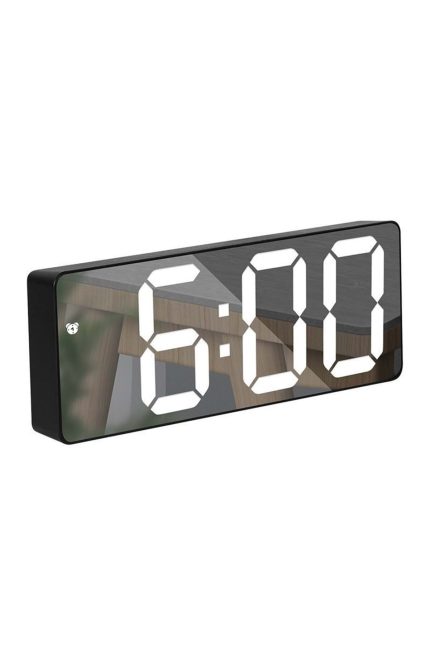 Aynalı Termometre Alarm Takvimli Led Dijital Modern Masa Saati