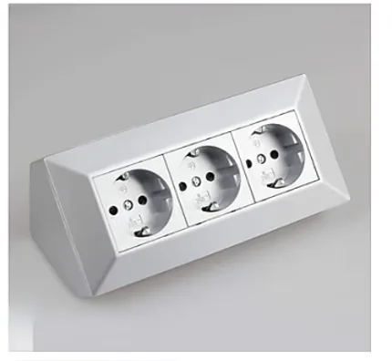 Mutfak ve ofis için gümüş renkli priz B121X