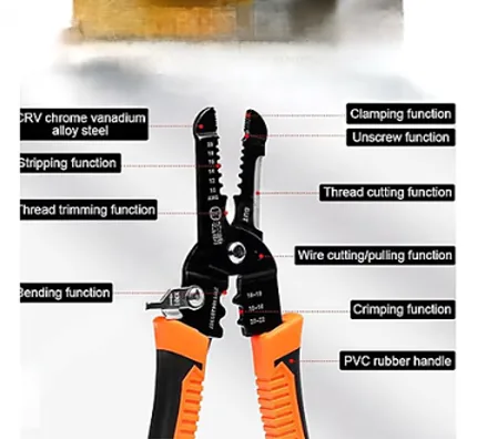 Çok Amaçlı Tel Kıvırma Aparatı Tel Soyma Kesici Pense D78X