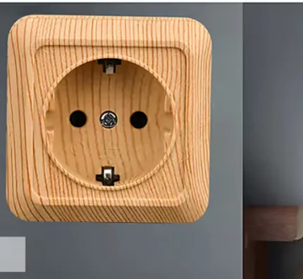 Ahşap Görünümlü Duvar Prizi R79X