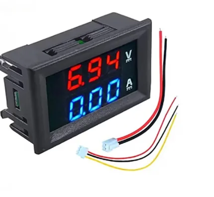 Dijital Ampermetre-Voltmetre DC 0-100V 0-10A Dual E415X