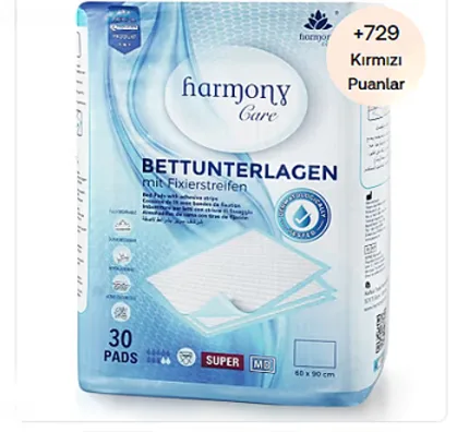 Harmony Care kaymaz, tek kullanımlık idrar yatak pedi R111X