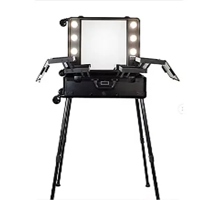 Make Up ışıklı tezgah hazır stand valiz tipi