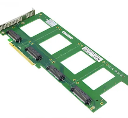 LINKREAL PCIe x16 - 4 Portlu U.2 SSD NVMe Kartı Q8X