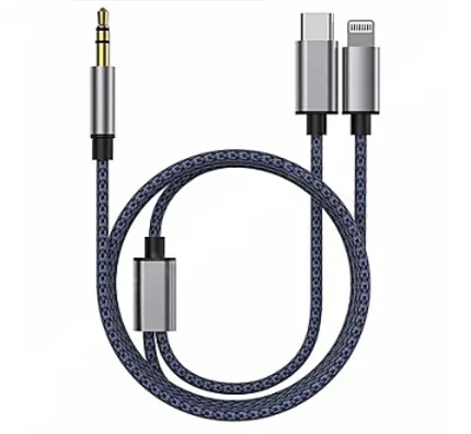 Aux Ses Kablosu Apple iPhone için, 2'si 1 arada E18X