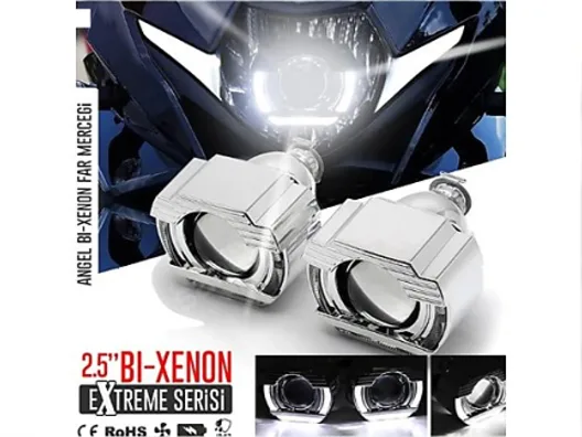 Angel Led Bi-xenon Beyaz Far Merceği Hd Projektör Oto Mercek Q1A