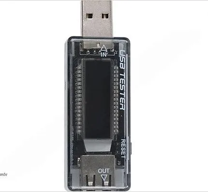 LED Ekranlı USB Voltmetre Ampermetre Test Cihazı V55X