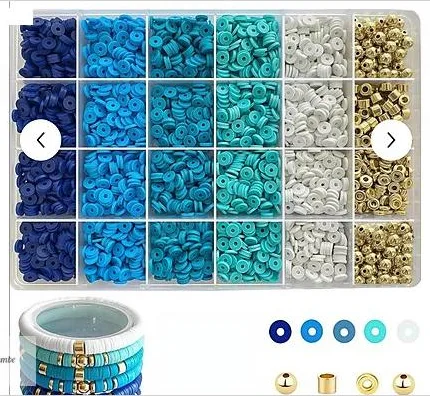 4280 ADET MAVİ POLİMER KİL BONCUK SETİ Z102X