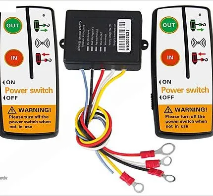 12-24V Kablosuz Oto Kurtarıcı Vinç Uzaktan Kumanda Seti D255X