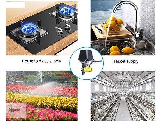 Akıllı Wi-Fi su gaz vanası TUYA ALEXA GOOGLE X119Y