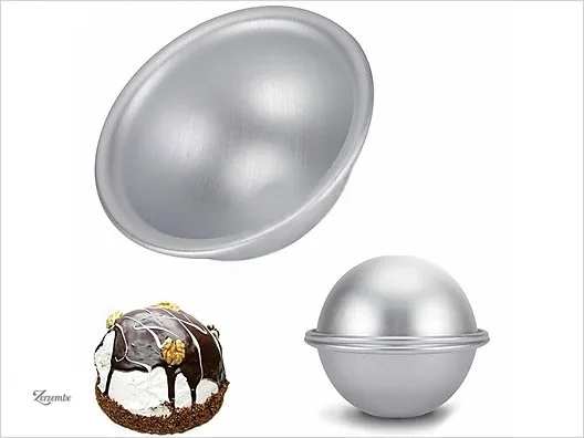 Aluminyum kek kalibi Kubbe Küre Top 5 Adet C84X