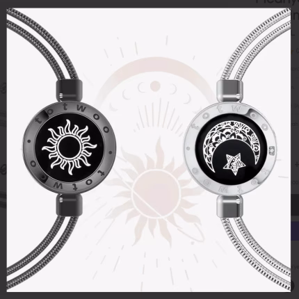 TOTWOO Mesafe Bilekliği - Akıllı Dokunmatik Sevgililer Bilekliği, Çiftler için bileklik, çift hediyesi, anneler günü hediyesi, partner bileklikleri, dokunmatik, uzun mesafeli ilişki hediyesi ...