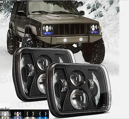 Jeep Cherokee XJ Wrangler 5x7 7x6 İnç LED Far Seti Q16E