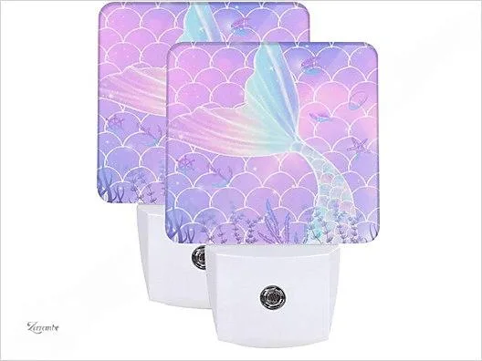 2 Adet LED Gece Lambası Deniz Kızı Gece Lambası L79X