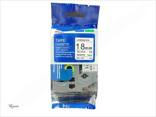 Brother (Tze-241) için Puty Tape Qze-241 18mm 8M Beyaz G64X