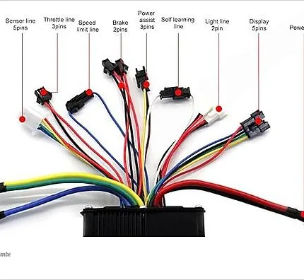 Elektrikli Bisiklet Fırçasız Motor Kontrol 36V 48V 52V 40A D6X