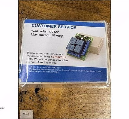 Diese RF Uzaktan Kumanda Kontrol Switch 4 Kanal 12V 10A D15X