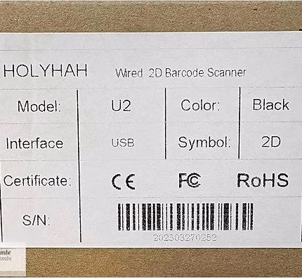 Holyhah 2D Barkod Okuyucu El Tipi Scanner X10Y