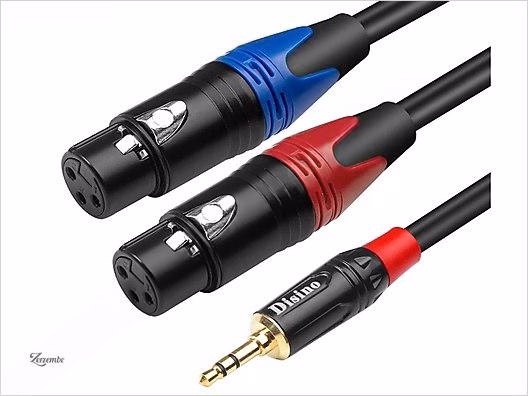 Çift Dişi XLR - 3.5 mm Y Dağıtıcı Ses Kablosu V119X Çift Dişi XLR - 3.5 mm Y Dağıtıcı Ses Kablosu V119X