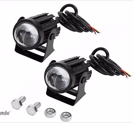 Motosiklet Evrensel Far Sürüş Lambası Spotlight 2 Parça Q21K