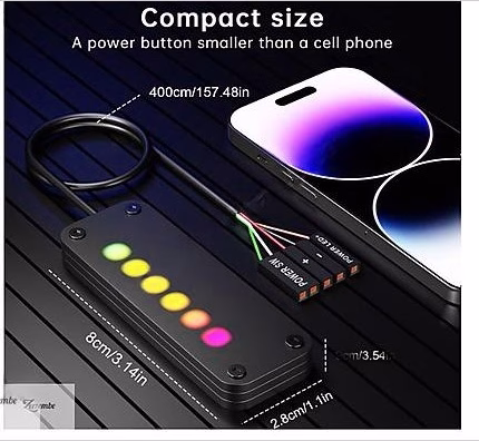 Raxove RGB Aydınlatmalı Harici PC Güç Tuşu X135Y
